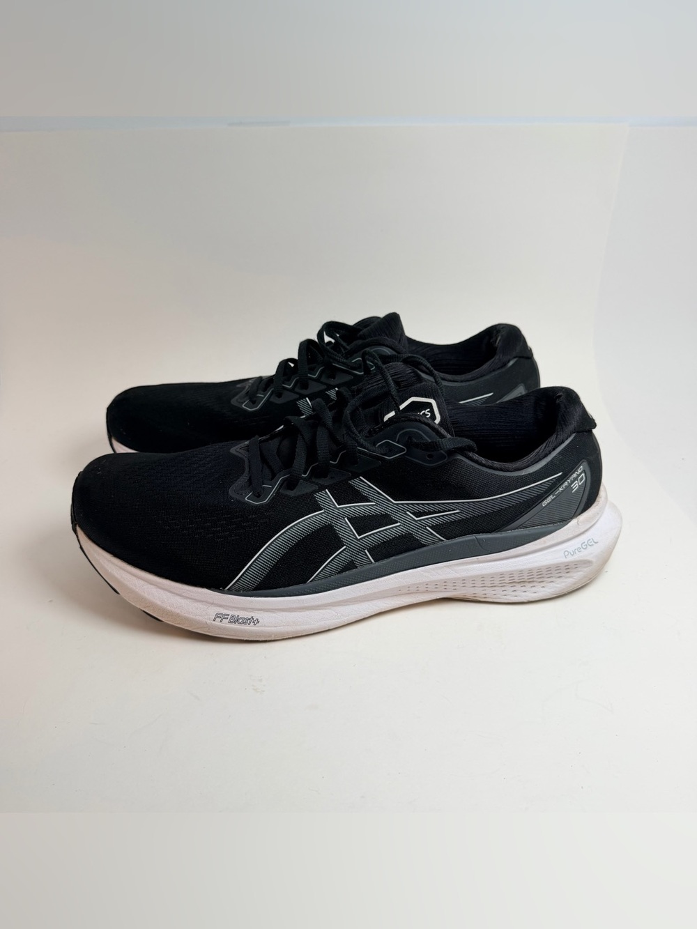 Asics Black and White Men's Athletic Running Shoes
